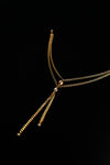 PEARL DUET | Gold Double-Layer Pearl Tassel Necklace, product image 1