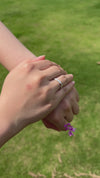 Luminous Silver UV Beaded Bracelet
