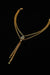 VERDANT DUET | Green & Gold Double-Layer Tassel Necklace, product image 1