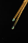 VERDANT DUET | Green & Gold Double-Layer Tassel Necklace, product image 4