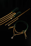 Verdant Relic convertible green velvet choker components