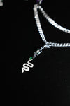 Crystal serpent pendant detail