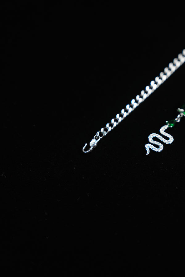 Cuban chain clasp and serpent pendant